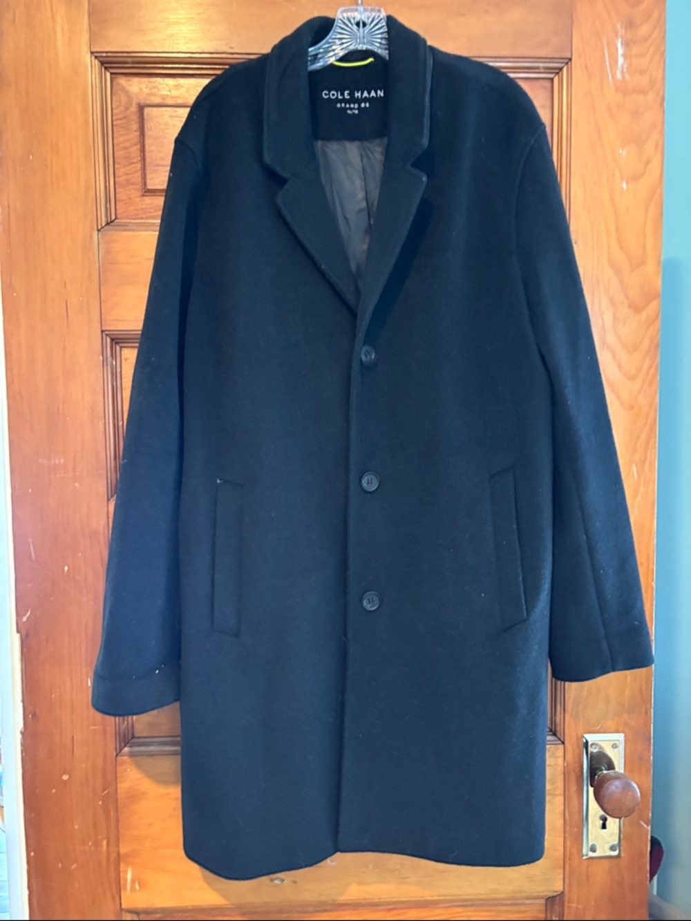 Cole Haan Men's Black Wool Pea Coat